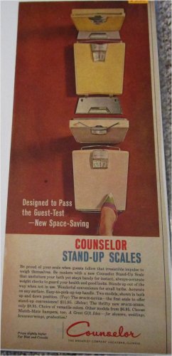 1951 Counselor Stand Up Scale ad
