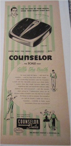 1954 Counselor Scale ad