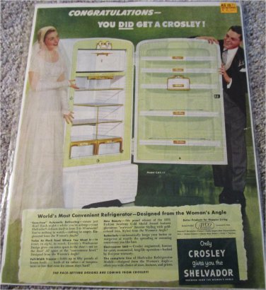 1951 Crosley Shelvador Model CAC-11 Refrigerator ad #2