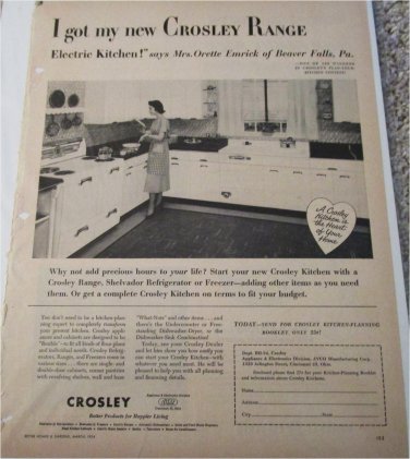 1954 Crosley Kitchen ad