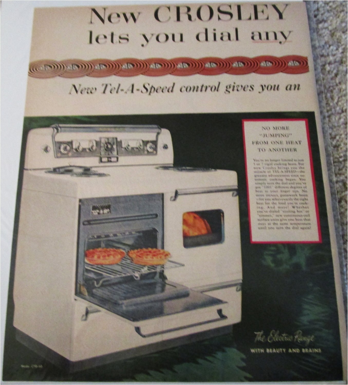 1955 Crosley Electric Range ad