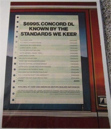 1983 American Motors Concord DL 4 dr sedan car ad #2