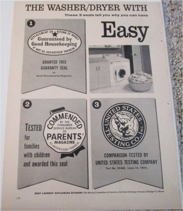 1959 Easy Combomatic Washer-Dryer ad