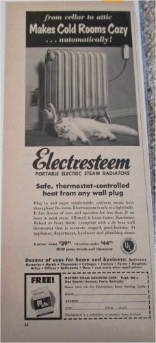1954 Electresteem Steam Radiators ad