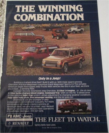 1985 American Motors Jeep Lineup ad