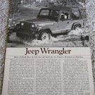 1986 American Motors Jeep Wrangler article