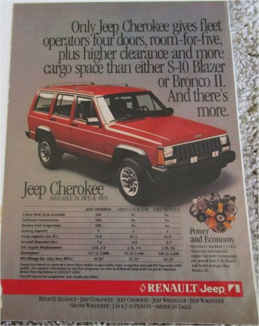 1986 American Motors Jeep Cherokee ad