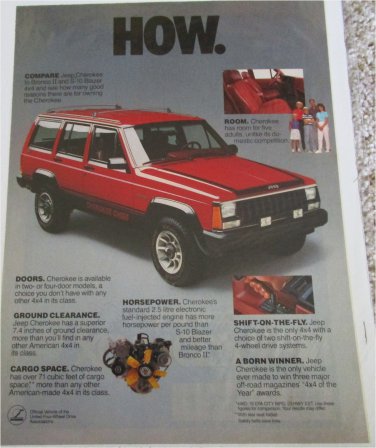 1986 American Motors Jeep Cherokee How Why ad