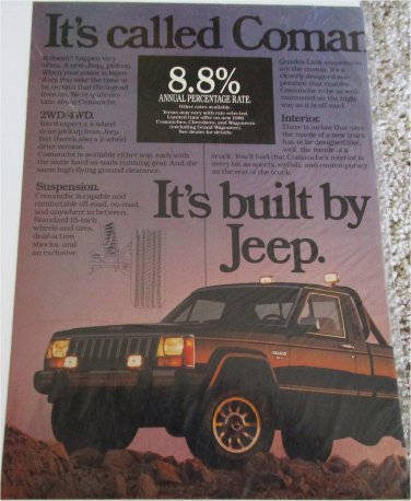 1986 American Motors Jeep Comanche Pickup truck ad #4