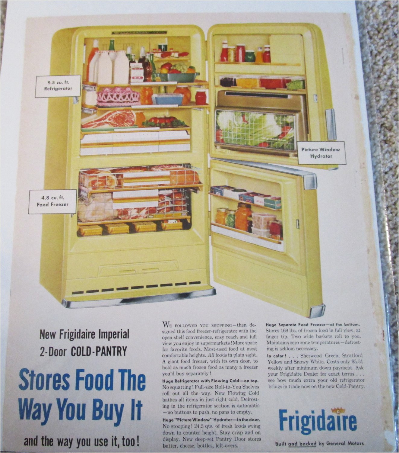 1955 Frigidaire Imperial Cold Pantry ad #1