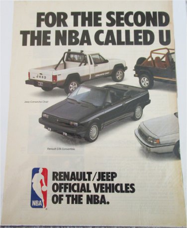 1987 American Motors Renault/Jeep Lineup ad