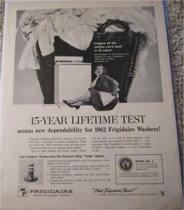 1962 Frigidaire Washers ad