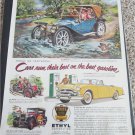Ethyl Corporation ad featuring a 1910 American Underslung Touring car