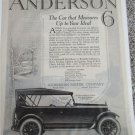 1920 Anderson 6 Touring car ad
