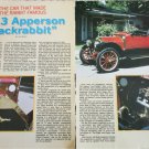 1913 Apperson Jackrabbit car article