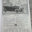 1920 Apperson Eight Touring Beauty That Last car ad