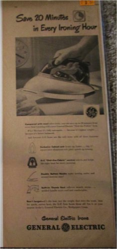 1946 GE Electric Iron ad