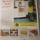 1949 GE Space Maker Refrigerator ad #1