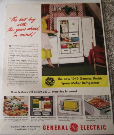 1949 GE Space Maker Refrigerator ad #2
