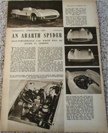 1955 Abarth Spyder car article