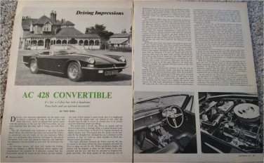 1967 AC 428 Convertible car article