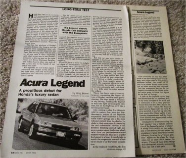 1987 Acura Legend Long Term Test car article #2