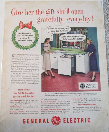 1952 GE Dishwasher Christmas ad