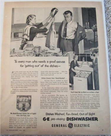 1952 GE Dishwasher ad