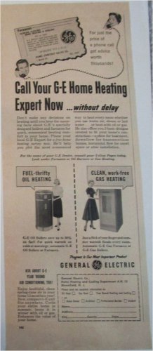 1954 GE Home Heating ad