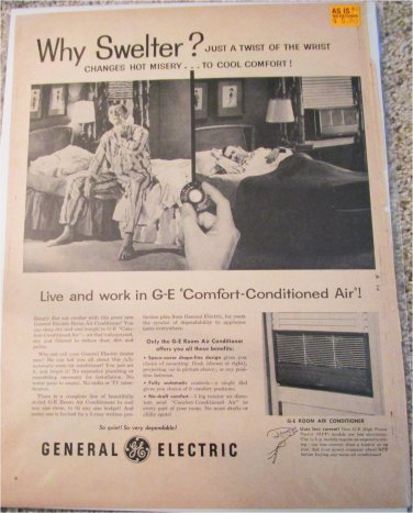 1955 GE Room Air Conditioner ad