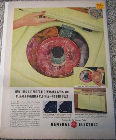 1956 GE Filter-Flo Washer ad #2