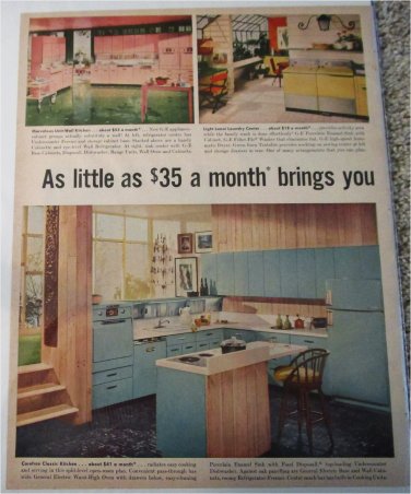 1956 GE Electric Kitchen ad