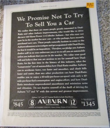 1932 Auburn car ad