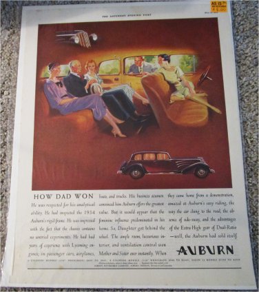 1934 Auburn car ad