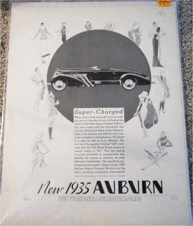 1935 Auburn Super-Charged Roadster car ad