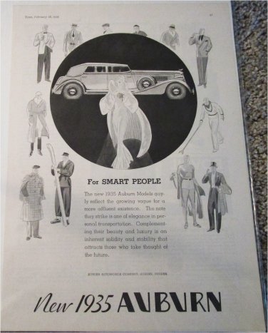 1935 Auburn car ad