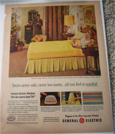 1957 GE Electric Blanket ad