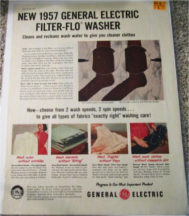 1957 GE Filter-Flo Washer ad #2