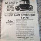 1915 Baker Electric Coupe car ad