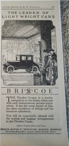 1921 Briscoe Thredor Coupe car ad