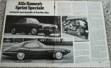 Alfa Romeo Sprint Specials car article