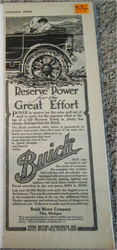 1914 Buick Touring car ad