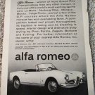 1962 Alfa Romeo car ad