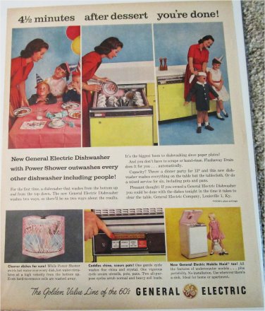 1960 GE Dishwasher ad