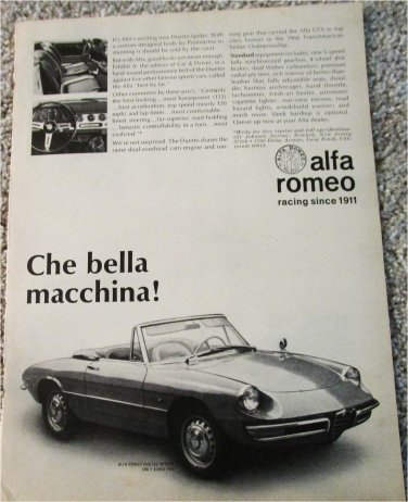 1968 Alfa Romeo Duetto Spider car ad
