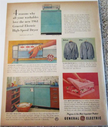 1961 GE High-Speed Dryer ad