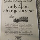 1927 Buick 4 dr sedan Only 4 Oil Changes A Year car ad