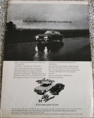 1975 Alfa Romeo car ad