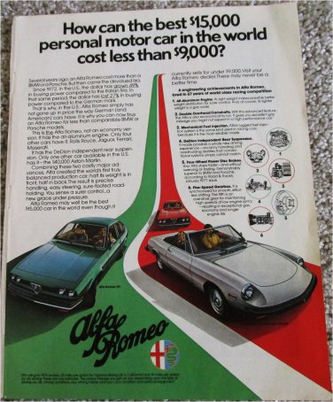 1977 Alfa Romeo Lineup car ad