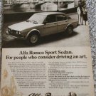 1978 Alfa Romeo Sport Sedan car ad